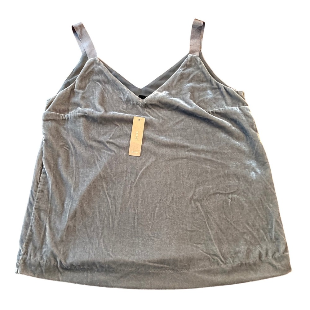 NWT J.Crew Drapey Velvet Camisole Tank‎ Top SIze Small Minimalist Lined Party